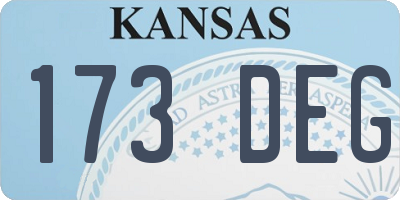 KS license plate 173DEG