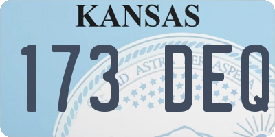 KS license plate 173DEQ
