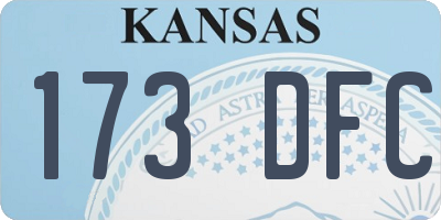KS license plate 173DFC