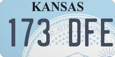 KS license plate 173DFE