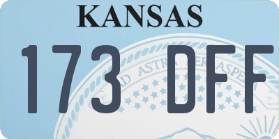 KS license plate 173DFF