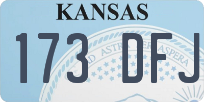 KS license plate 173DFJ