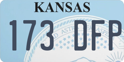 KS license plate 173DFP