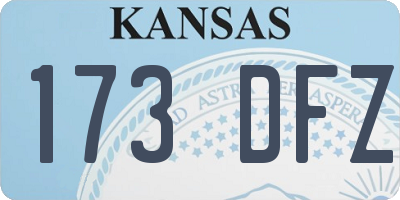 KS license plate 173DFZ
