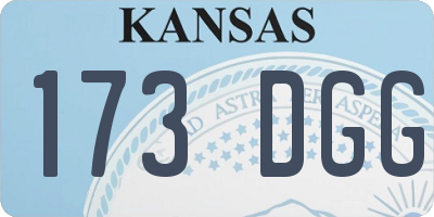 KS license plate 173DGG