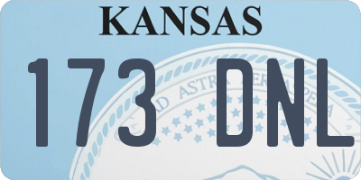 KS license plate 173DNL