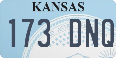 KS license plate 173DNQ