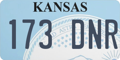 KS license plate 173DNR