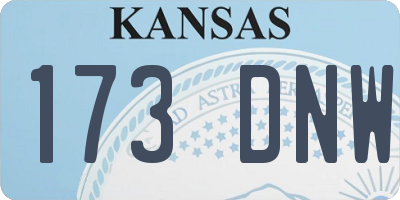KS license plate 173DNW