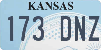 KS license plate 173DNZ