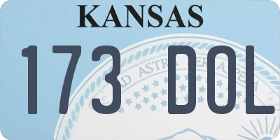 KS license plate 173DOL