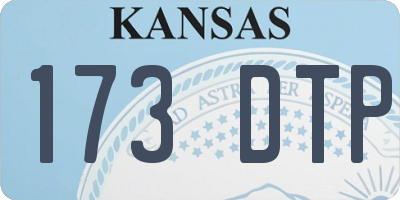 KS license plate 173DTP