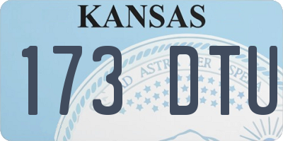 KS license plate 173DTU