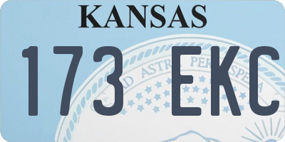 KS license plate 173EKC