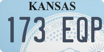 KS license plate 173EQP