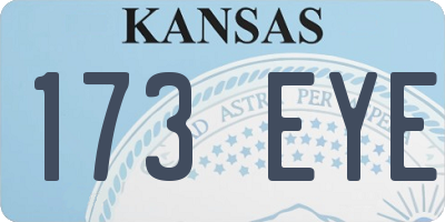 KS license plate 173EYE
