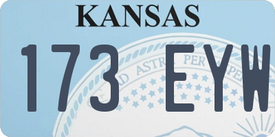 KS license plate 173EYW