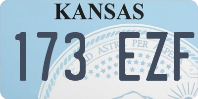 KS license plate 173EZF