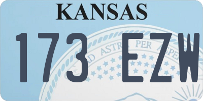KS license plate 173EZW