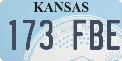 KS license plate 173FBE