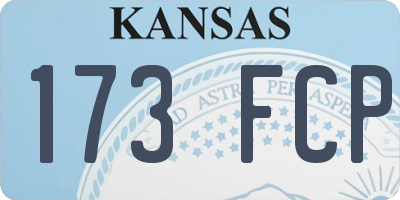 KS license plate 173FCP