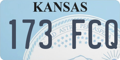 KS license plate 173FCQ