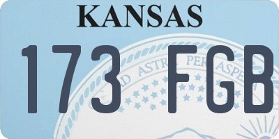 KS license plate 173FGB