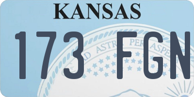 KS license plate 173FGN