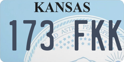 KS license plate 173FKK