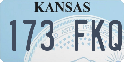 KS license plate 173FKQ