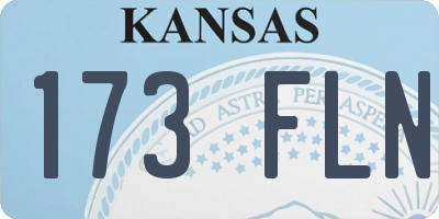 KS license plate 173FLN