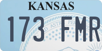 KS license plate 173FMR