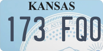 KS license plate 173FQO