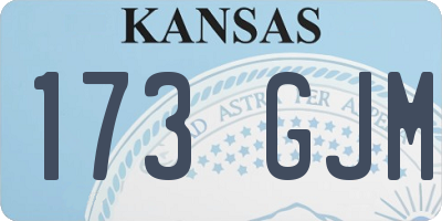 KS license plate 173GJM