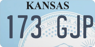 KS license plate 173GJP