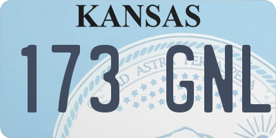 KS license plate 173GNL