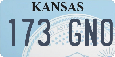 KS license plate 173GNO