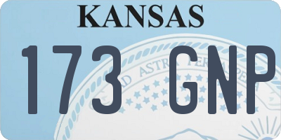 KS license plate 173GNP
