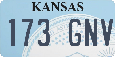 KS license plate 173GNV