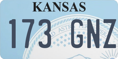 KS license plate 173GNZ