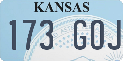 KS license plate 173GOJ