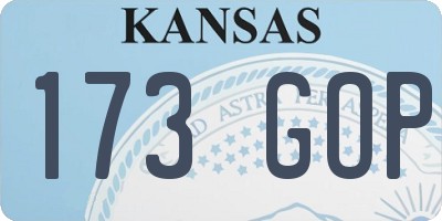 KS license plate 173GOP