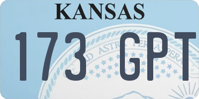 KS license plate 173GPT