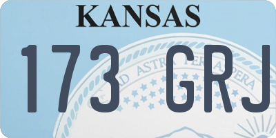 KS license plate 173GRJ