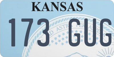 KS license plate 173GUG