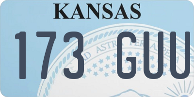 KS license plate 173GUU