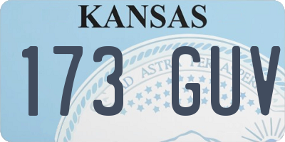 KS license plate 173GUV