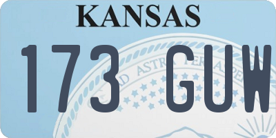 KS license plate 173GUW