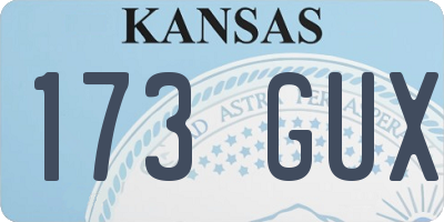 KS license plate 173GUX