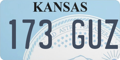 KS license plate 173GUZ